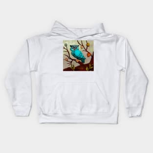 Owl in the garden Kids Hoodie